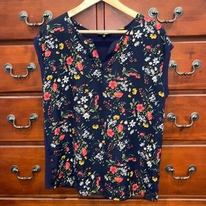 PAPERMOON navy floral top